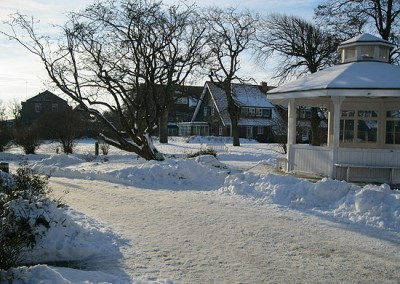 Angerhuus Außenansicht im Winter